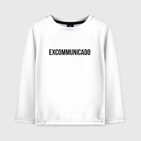 Детский лонгслив хлопок с принтом excommunicado в городе Новоалтайск, 100% хлопок | круглый вырез горловины, полуприлегающий силуэт, длина до линии бедер | excommunicado | keanu reeves | джон вик | джон уик | киану ривз | матрица | нео | экскоммунигадо | экскоммуникадо | экскомуникадо