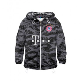 Детская ветровка 3D с принтом Bayern away gk 18-19 в городе Новоалтайск, 100% полиэстер | подол и капюшон оформлены резинкой с фиксаторами, по бокам два кармана без застежек, один потайной карман на груди | bayern | champions league | germany | munchen | бавария | германия | левандовски | лига чемпинов | мюнхен | нойер | рибери | роббен