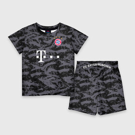 Детский костюм с шортами 3D с принтом Bayern away gk 18 19 в городе Новоалтайск,  |  | bayern | champions league | germany | munchen | бавария | германия | левандовски | лига чемпинов | мюнхен | нойер | рибери | роббен