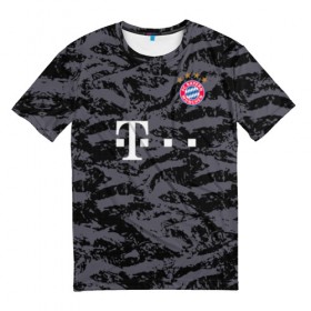 Мужская футболка 3D с принтом Bayern away gk 18-19 в городе Новоалтайск, 100% полиэфир | прямой крой, круглый вырез горловины, длина до линии бедер | bayern | champions league | germany | munchen | бавария | германия | левандовски | лига чемпинов | мюнхен | нойер | рибери | роббен