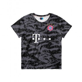 Детская футболка 3D с принтом Bayern away gk 18-19 в городе Новоалтайск, 100% гипоаллергенный полиэфир | прямой крой, круглый вырез горловины, длина до линии бедер, чуть спущенное плечо, ткань немного тянется | bayern | champions league | germany | munchen | бавария | германия | левандовски | лига чемпинов | мюнхен | нойер | рибери | роббен