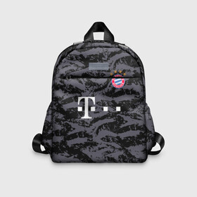 Детский рюкзак 3D с принтом Bayern away gk 18-19 в городе Новоалтайск, 100% полиэстер | лямки с регулируемой длиной, сверху петелька, чтобы рюкзак можно было повесить на вешалку. Основное отделение закрывается на молнию, как и внешний карман. Внутри дополнительный карман. По бокам два дополнительных кармашка | bayern | champions league | germany | munchen | бавария | германия | левандовски | лига чемпинов | мюнхен | нойер | рибери | роббен
