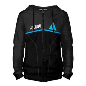 Мужская толстовка 3D на молнии с принтом RK800 CONNOR в городе Новоалтайск, 100% полиэстер | длина до линии бедра, манжеты и пояс оформлены мягкой тканевой резинкой, двухслойный капюшон со шнурком для регулировки, спереди молния, по бокам два кармана | action | ai | android | connor | dbhpk19 | detroit become human | rk 800 | rk 900 | андроиды | детектив | игра | интерактивное кино | кара | коннор | логотип | маркус | роботы | фирменный стиль | экшн