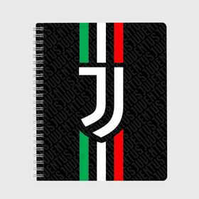 Тетрадь с принтом JUVENTUS SPORT в городе Новоалтайск, 100% бумага | 48 листов, плотность листов — 60 г/м2, плотность картонной обложки — 250 г/м2. Листы скреплены сбоку удобной пружинной спиралью. Уголки страниц и обложки скругленные. Цвет линий — светло-серый
 | cr7 | fc | football | football club | juve | juventus | ronaldo | sport | роналдо | спорт | спортивные | униформа | фирменные цвета | фк | футбол | футбольный клуб | ювентус