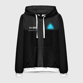 Мужская толстовка 3D с принтом RK800 CONNOR в городе Новоалтайск, 100% полиэстер | двухслойный капюшон со шнурком для регулировки, мягкие манжеты на рукавах и по низу толстовки, спереди карман-кенгуру с мягким внутренним слоем. | action | ai | android | connor | dbhpk19 | detroit become human | rk 800 | rk 900 | андроиды | детектив | игра | интерактивное кино | кара | коннор | логотип | маркус | роботы | фирменный стиль | экшн