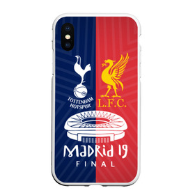 Чехол для iPhone XS Max матовый с принтом Champions Final в городе Новоалтайск, Силикон | Область печати: задняя сторона чехла, без боковых панелей | champions league | england | final | kane | liverpool tottenham | madrid | salah | spain | кейн | ливерпуль | лига чемпионов | мадрид | салах | тоттенхэм