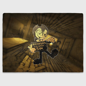 Плед 3D с принтом Bendy And The Ink Machine (42) в городе Новоалтайск, 100% полиэстер | закругленные углы, все края обработаны. Ткань не мнется и не растягивается | bendy | bendy and the ink machine | devil | game | horror | ink | mask | бенди | бенди и чернильная машина | краска | чернила
