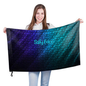 Флаг 3D с принтом Sally Face (Pattern). в городе Новоалтайск, 100% полиэстер | плотность ткани — 95 г/м2, размер — 67 х 109 см. Принт наносится с одной стороны | 2019 | 3d | pattern | sally face | tekstura | абстракция | градиент | игра | лого | логотип | надпись | паттерн | стиль | текстура