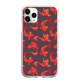 Чехол для iPhone 11 Pro матовый с принтом Карпы кои в городе Новоалтайск, Силикон |  | animals | eyes | fish | gray | i | japanese | mustache | nature | orange | pattern | rainbow | red | tail | vector | water | yellow | азиат | вода | восточный | глаза | жёлтый | животные | изображение | карпы | китайский | красный | оранжевый | паттерн | 