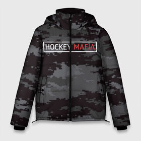 Мужская зимняя куртка 3D с принтом HOCKEY MAFIA в городе Новоалтайск, верх — 100% полиэстер; подкладка — 100% полиэстер; утеплитель — 100% полиэстер | длина ниже бедра, свободный силуэт Оверсайз. Есть воротник-стойка, отстегивающийся капюшон и ветрозащитная планка. 

Боковые карманы с листочкой на кнопках и внутренний карман на молнии. | Тематика изображения на принте: camo | hockey | sport | камуфляж | милитари | надписи | сборная хоккея | символика | спорт | спортсмен | форма | хоккей | чемпионат