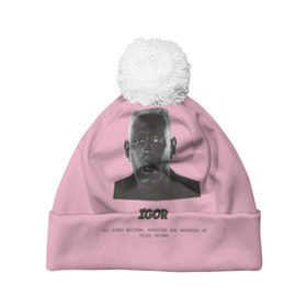 Шапка 3D c помпоном с принтом Tyler, The Creator (IGOR) в городе Новоалтайск, 100% полиэстер | универсальный размер, печать по всей поверхности изделия | bomb | boy | cherry | creator | flower | igor | rap | tayler | the | tyler | альбом | игорь | криэйтор | музыка | реп | рэп | тайлер