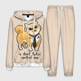 Мужской костюм 3D с принтом FUKIN CONTROL в городе Новоалтайск, 100% полиэстер | Манжеты и пояс оформлены тканевой резинкой, двухслойный капюшон со шнурком для регулировки, карманы спереди | Тематика изображения на принте: 2038 | become | connor | dbh | dbhpk19 | gavin reed | human | quantic | reed | reed900 | rk800 | rk900 | андроид | девиант | детройт | кара | квест | коннор | маркус