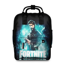 Женский рюкзак 3D с принтом The Reaper Half Black Fortnite в городе Новоалтайск, 100% полиэстер | лямки с регулируемой длиной, сверху ручки, чтобы рюкзак нести как сумку. Основное отделение закрывается на молнию, как и внешний карман. Внутри два дополнительных кармана, один из которых закрывается на молнию. По бокам два дополнительных кармашка, куда поместится маленькая бутылочка
 | Тематика изображения на принте: 2019 | armor | armour | cybersport | esport | fortnite | game | john wick | llama | logo | броня | джон уик | игра | киберспорт | лама | симулятор строительства | строительство | фортнайт | черный