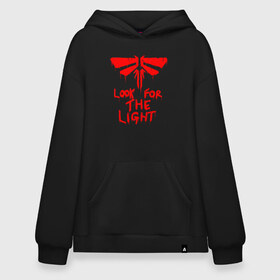 Худи SuperOversize хлопок с принтом THE LAST OF US в городе Новоалтайск, 70% хлопок, 30% полиэстер, мягкий начес внутри | карман-кенгуру, эластичная резинка на манжетах и по нижней кромке, двухслойный капюшон
 | gamer | player | stels | the last of us | the last of us part 2 | бегун | джоэл | каннибалы | охотники | сталкер | топляк | цикады | щелкун | элли
