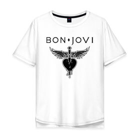 Мужская футболка хлопок Oversize с принтом Bon Jovi в городе Новоалтайск, 100% хлопок | свободный крой, круглый ворот, “спинка” длиннее передней части | bon jovi | альбом | арена | бон | бон джови | глэм | группа | джови | джон | метал | музыка | надпись | песни | поп | попрок | рок | рокер | смайл | солист | софт | стена | хард | хеви | хевиметал