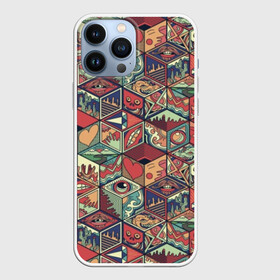 Чехол для iPhone 13 Pro Max с принтом Психоделика в городе Новоалтайск,  |  | 3d | 3д | волны | глаз | губы | картины | квадраты | куб | объектив | огонь | психоделика | рука | сердце | усы | череп