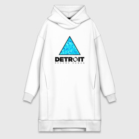 Платье-худи хлопок с принтом DETROIT BECOME HUMAN в городе Новоалтайск,  |  | action | ai | android | connor | dbhpk19 | detroit become human | rk 800 | rk 900 | андроиды | детектив | игра | интерактивное кино | кара | коннор | логотип | маркус | роботы | фирменный стиль | экшн