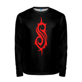 Мужской лонгслив 3D с принтом SLIPKNOT в городе Новоалтайск, 100% полиэстер | длинные рукава, круглый вырез горловины, полуприлегающий силуэт | alteranative rock | logo | music | rock | slipknot | альтернативный рок | группа | лого | музыка | рок | слиппкнот