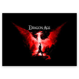 Поздравительная открытка с принтом Dragon Age в городе Новоалтайск, 100% бумага | плотность бумаги 280 г/м2, матовая, на обратной стороне линовка и место для марки
 | dragon age | gamer | grey wardens | inquisition | игры | инквизиция | компьютерные игры | серые стражи
