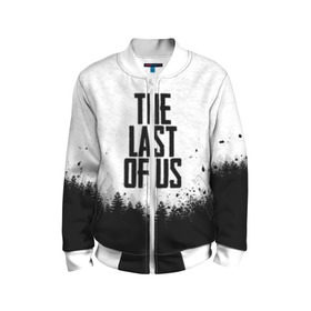 Детский бомбер 3D с принтом THE LAST OF US в городе Новоалтайск, 100% полиэстер | застегивается на молнию, по бокам два кармана без застежек, мягкие манжеты, по низу бомбера и на воротнике — эластичная резинка | Тематика изображения на принте: gamer | player | stels | the last of us | the last of us part 2 | бегун | джоэл | каннибалы | охотники | сталкер | топляк | цикады | щелкун | элли