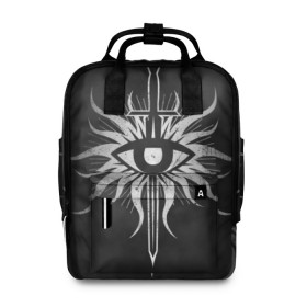 Женский рюкзак 3D с принтом Dragon Age в городе Новоалтайск, 100% полиэстер | лямки с регулируемой длиной, сверху ручки, чтобы рюкзак нести как сумку. Основное отделение закрывается на молнию, как и внешний карман. Внутри два дополнительных кармана, один из которых закрывается на молнию. По бокам два дополнительных кармашка, куда поместится маленькая бутылочка
 | dragon age | gamer | grey wardens | inquisition | игры | инквизиция | компьютерные игры | серые стражи