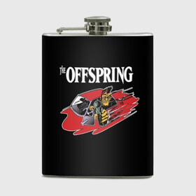 Фляга с принтом Offspring в городе Новоалтайск, металлический корпус | емкость 0,22 л, размер 125 х 94 мм. Виниловая наклейка запечатывается полностью | Тематика изображения на принте: offspring | ofspring | punk | rock | the offspring | группы | музыка | офспринг | оффспринг | панк | рок