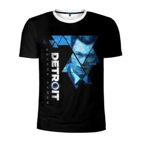 Мужская футболка 3D спортивная с принтом Detroit become human в городе Новоалтайск, 100% полиэстер с улучшенными характеристиками | приталенный силуэт, круглая горловина, широкие плечи, сужается к линии бедра | 2038 | become | connor | dbh | dbhpk19 | gavin reed | human | quantic | reed | reed900 | rk800 | rk900 | андроид | девиант | детройт | кара | квест | коннор | маркус