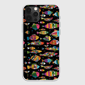 Чехол для iPhone 12 Pro Max с принтом Разноцветные рыбы в городе Новоалтайск, Силикон |  | Тематика изображения на принте: abstraction | art | bright | colorful | cool | fin | fish | funny | tail | water | абстракция | арт | вода | плавник | прикольно | разноцветный | рыба | смешно | хвост | яркий