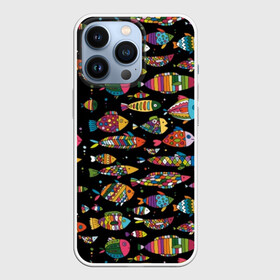 Чехол для iPhone 13 Pro с принтом Разноцветные рыбы в городе Новоалтайск,  |  | Тематика изображения на принте: abstraction | art | bright | colorful | cool | fin | fish | funny | tail | water | абстракция | арт | вода | плавник | прикольно | разноцветный | рыба | смешно | хвост | яркий