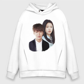 Мужское худи Oversize хлопок с принтом Kim Tan and Cha Eun Sang в городе Новоалтайск, френч-терри — 70% хлопок, 30% полиэстер. Мягкий теплый начес внутри —100% хлопок | боковые карманы, эластичные манжеты и нижняя кромка, капюшон на магнитной кнопке | Тематика изображения на принте: cha eun sang | kim tan | lee min ho | park shin hye | the heirs | ким тан | ли мин хо | наследники | пак шин хе | чха ын сан