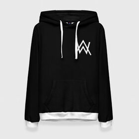 Женская толстовка 3D с принтом ALAN WALKER (НА СПИНЕ) в городе Новоалтайск, 100% полиэстер  | двухслойный капюшон со шнурком для регулировки, мягкие манжеты на рукавах и по низу толстовки, спереди карман-кенгуру с мягким внутренним слоем. | alan walker | aw | electro | electro music | music | алан уокер | музыка | музыкант | электро | электронная музыка