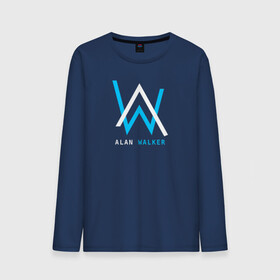 Мужской лонгслив хлопок с принтом ALAN WALKER в городе Новоалтайск, 100% хлопок |  | alan walker | aw | electro | electro music | music | алан уокер | музыка | музыкант | электро | электронная музыка
