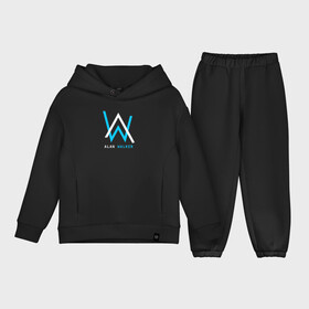 Детский костюм хлопок Oversize с принтом ALAN WALKER в городе Новоалтайск,  |  | alan walker | aw | electro | electro music | music | алан уокер | музыка | музыкант | электро | электронная музыка