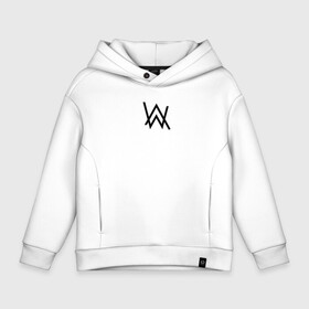Детское худи Oversize хлопок с принтом ALAN WALKER в городе Новоалтайск, френч-терри — 70% хлопок, 30% полиэстер. Мягкий теплый начес внутри —100% хлопок | боковые карманы, эластичные манжеты и нижняя кромка, капюшон на магнитной кнопке | alan walker | aw | electro | electro music | music | алан уокер | музыка | музыкант | электро | электронная музыка