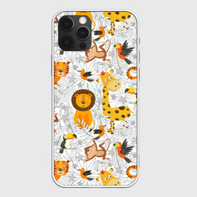 Чехол для iPhone 12 Pro Max с принтом Тропические животные в городе Новоалтайск, Силикон |  | bananas | bird | brown | fauna | flora | giraffe | jungle | monkey | nature | parrot | red | tiger | tropics | white | wild | yellow | бананы | белый | джунгли | дикая | желтый | жираф | коричневый | красный | обезьяна | попугай | природа | птица | тигр |