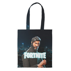 Шоппер 3D с принтом Fortnite The Reaper в городе Новоалтайск, 100% полиэстер | Плотность: 200 г/м2; Размер: 34×35 см; Высота лямок: 30 см | 2019 | armor | armour | cybersport | esport | fortnite | game | john wick | llama | logo | броня | джон уик | игра | киберспорт | лама | симулятор строительства | строительство | фортнайт | черный