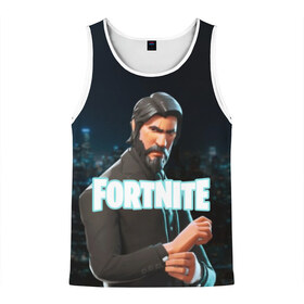 Мужская майка 3D с принтом Fortnite The Reaper в городе Новоалтайск, 100% полиэстер | круглая горловина, приталенный силуэт, длина до линии бедра. Пройма и горловина окантованы тонкой бейкой | 2019 | armor | armour | cybersport | esport | fortnite | game | john wick | llama | logo | броня | джон уик | игра | киберспорт | лама | симулятор строительства | строительство | фортнайт | черный