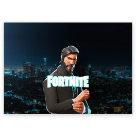 Поздравительная открытка с принтом Fortnite The Reaper в городе Новоалтайск, 100% бумага | плотность бумаги 280 г/м2, матовая, на обратной стороне линовка и место для марки
 | 2019 | armor | armour | cybersport | esport | fortnite | game | john wick | llama | logo | броня | джон уик | игра | киберспорт | лама | симулятор строительства | строительство | фортнайт | черный
