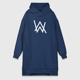 Платье-худи хлопок с принтом ALAN WALKER в городе Новоалтайск,  |  | alan walker | aw | electro | electro music | music | алан уокер | музыка | музыкант | электро | электронная музыка