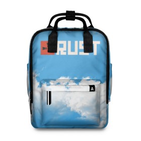 Женский рюкзак 3D с принтом Rust в городе Новоалтайск, 100% полиэстер | лямки с регулируемой длиной, сверху ручки, чтобы рюкзак нести как сумку. Основное отделение закрывается на молнию, как и внешний карман. Внутри два дополнительных кармана, один из которых закрывается на молнию. По бокам два дополнительных кармашка, куда поместится маленькая бутылочка
 | fury rust | grand rust | magic rust | rust | rust legacy | раст