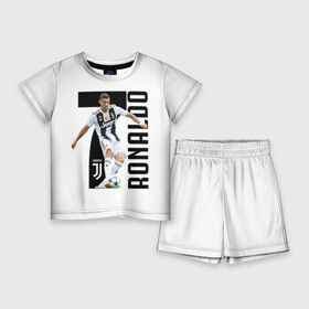 Детский костюм с шортами 3D с принтом Ronaldo the best в городе Новоалтайск,  |  | calcio | club | cr7 | cristiano ronaldo | dybala | football | full highlights | goals | highlights | italia | juventus | napoli | roma | serie a | белый | италия | клуб | форма | черный | ювентус