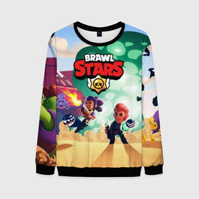Мужской свитшот 3D с принтом BRAWL STARS в городе Новоалтайск, 100% полиэстер с мягким внутренним слоем | круглый вырез горловины, мягкая резинка на манжетах и поясе, свободная посадка по фигуре | brawl | bull | colt | crow | el primo | game | games | leon | moba | online | penny | poco | shelly | spike | star | stars | wanted | брав | бравл | браво | звезда | звезды | игра | игры | лого | моба | онлайн | старс