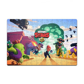 Пазл магнитный 126 элементов с принтом BRAWL STARS в городе Новоалтайск, полимерный материал с магнитным слоем | 126 деталей, размер изделия —  180*270 мм | brawl | bull | colt | crow | el primo | game | games | leon | moba | online | penny | poco | shelly | spike | star | stars | wanted | брав | бравл | браво | звезда | звезды | игра | игры | лого | моба | онлайн | старс