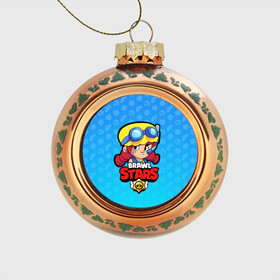 Стеклянный ёлочный шар с принтом Jessie - BRAWL STARS в городе Новоалтайск, Стекло | Диаметр: 80 мм | brawl | bull | colt | crow | el primo | game | games | jessie | leon | moba | online | penny | poco | shelly | spike | star | stars | wanted | брав | бравл | браво | звезда | звезды | игра | игры | лого | моба | онлайн | старс