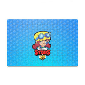 Пазл магнитный 126 элементов с принтом Jessie - BRAWL STARS в городе Новоалтайск, полимерный материал с магнитным слоем | 126 деталей, размер изделия —  180*270 мм | brawl | bull | colt | crow | el primo | game | games | jessie | leon | moba | online | penny | poco | shelly | spike | star | stars | wanted | брав | бравл | браво | звезда | звезды | игра | игры | лого | моба | онлайн | старс