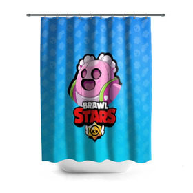 Штора 3D для ванной с принтом Sakura Spike - BRAWL STARS в городе Новоалтайск, 100% полиэстер | плотность материала — 100 г/м2. Стандартный размер — 146 см х 180 см. По верхнему краю — пластиковые люверсы для креплений. В комплекте 10 пластиковых колец | brawl | bull | colt | crow | el primo | game | games | leon | moba | online | penny | poco | sakura | shelly | spike | star | stars | wanted | брав | бравл | браво | звезда | звезды | игра | игры | онлайн | старс