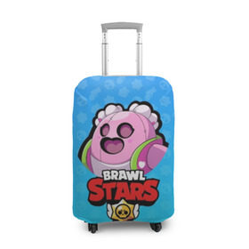 Чехол для чемодана 3D с принтом Sakura Spike - BRAWL STARS в городе Новоалтайск, 86% полиэфир, 14% спандекс | двустороннее нанесение принта, прорези для ручек и колес | brawl | bull | colt | crow | el primo | game | games | leon | moba | online | penny | poco | sakura | shelly | spike | star | stars | wanted | брав | бравл | браво | звезда | звезды | игра | игры | онлайн | старс