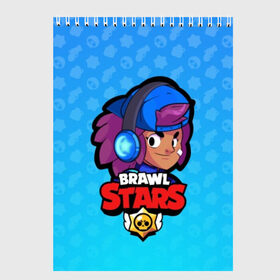 Скетчбук с принтом Shelly - BRAWL STARS в городе Новоалтайск, 100% бумага
 | 48 листов, плотность листов — 100 г/м2, плотность картонной обложки — 250 г/м2. Листы скреплены сверху удобной пружинной спиралью | brawl | bull | colt | crow | el primo | game | games | leon | moba | online | penny | poco | shelly | spike | star | stars | wanted | брав | бравл | браво | звезда | звезды | игра | игры | онлайн | старс
