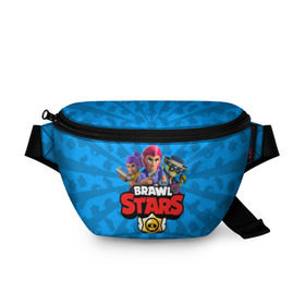 Поясная сумка 3D с принтом BRAWL STARS в городе Новоалтайск, 100% полиэстер | плотная ткань, ремень с регулируемой длиной, внутри несколько карманов для мелочей, основное отделение и карман с обратной стороны сумки застегиваются на молнию | android | brawl stars | bull | colt | games | mobile game | stars | берли | бо | брок | ворон | джесси | динамайк | дэррил | игры | кольт | леон | мобильные игры | мортис | нита | пайпер | пенни | поко | пэм | рикошет | спайк | тара | фрэн