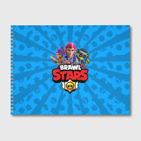 Альбом для рисования с принтом BRAWL STARS в городе Новоалтайск, 100% бумага
 | матовая бумага, плотность 200 мг. | Тематика изображения на принте: android | brawl stars | bull | colt | games | mobile game | stars | берли | бо | брок | ворон | джесси | динамайк | дэррил | игры | кольт | леон | мобильные игры | мортис | нита | пайпер | пенни | поко | пэм | рикошет | спайк | тара | фрэн
